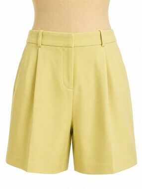 Calvin Klein Tailored Shorts Pastel Yellow NWT Size 10